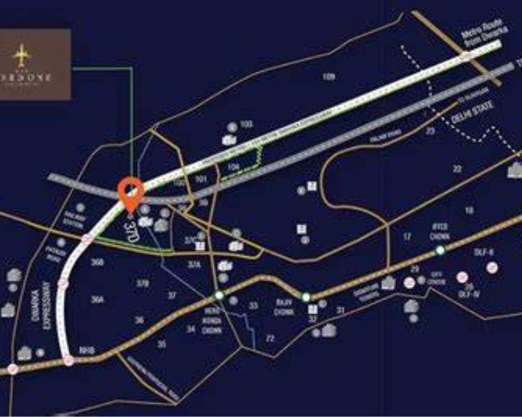 MVN Aero One Sector 37 D Gurgaon Location Map 