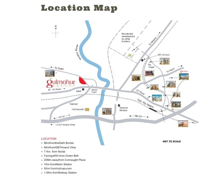 SVP Gulmohur Garden Location Map