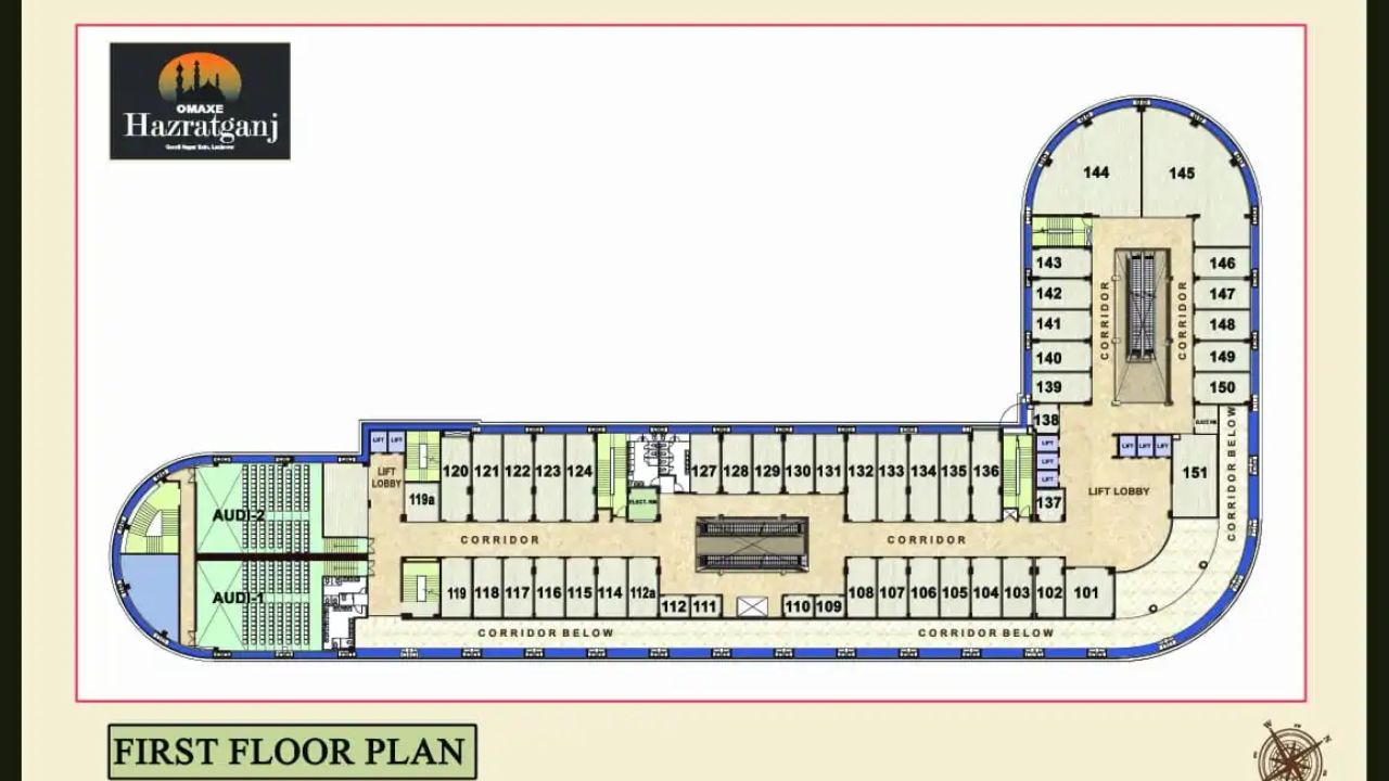 Omaxe Hazratganj Floor Plan Type 2