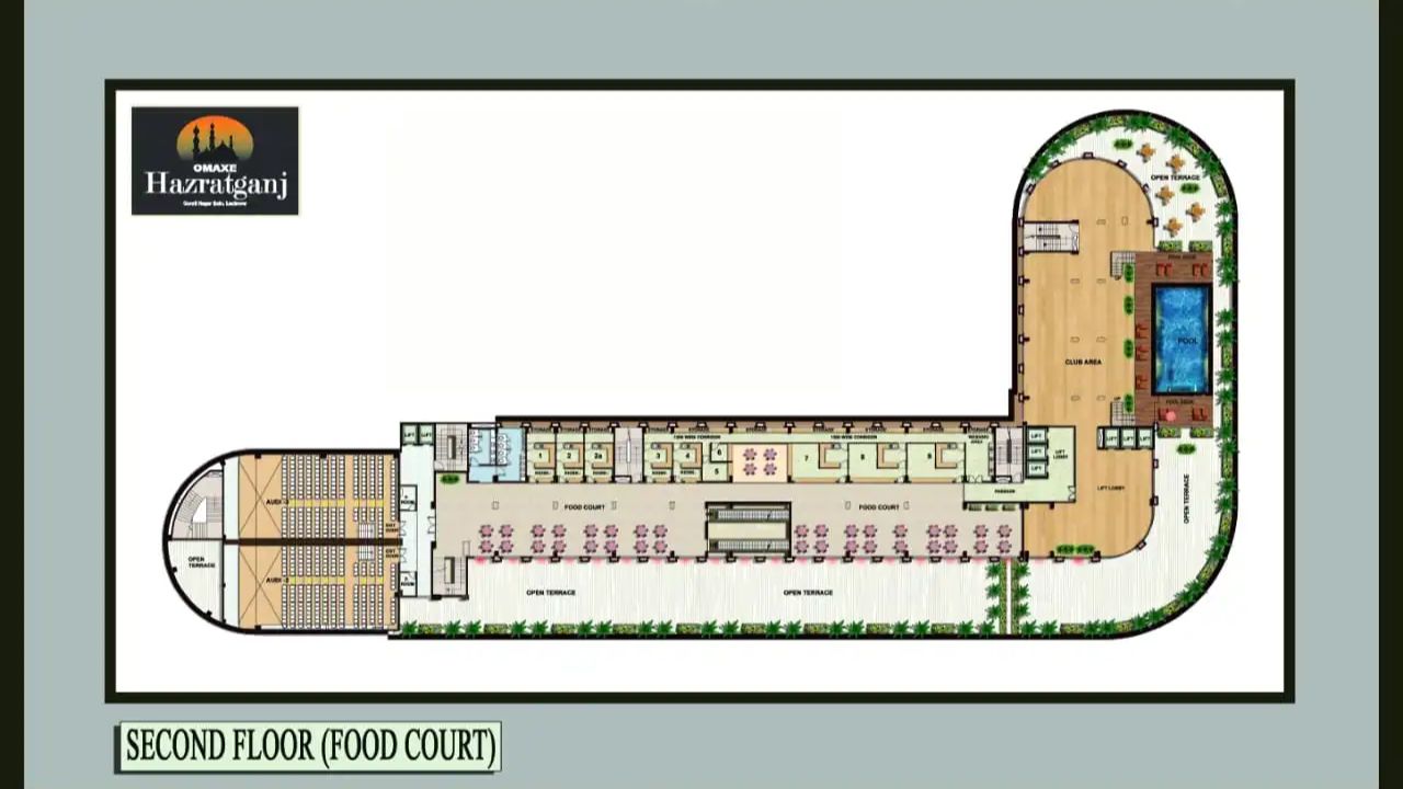 Omaxe Hazratganj Floor Plan Type 3