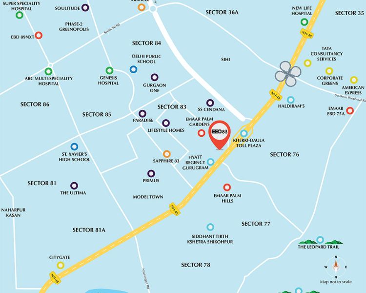 Emaar Business District 83 Sector 83 Gurgaon Location Map 