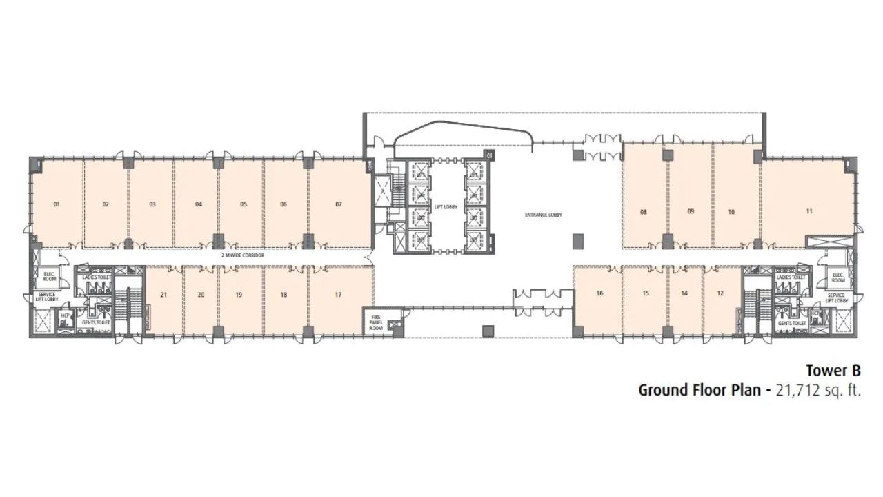 Emaar MGF Digital greens Sector 61 Gurgaon Floor Plan Type  B Ground Floor 