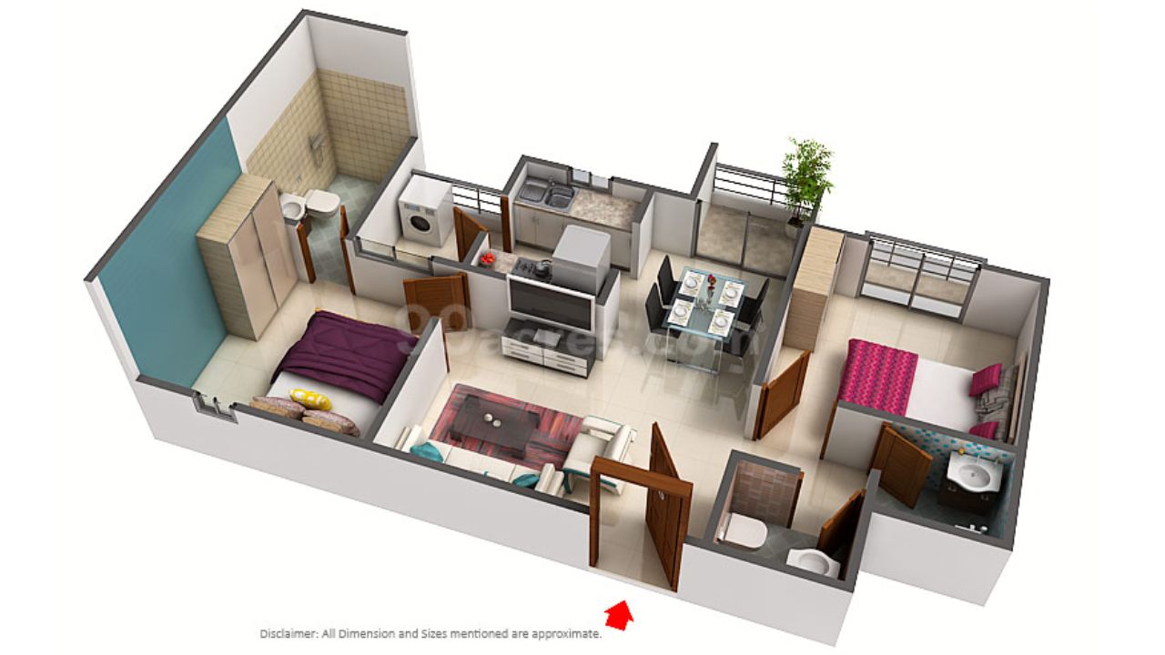 Mahima Shubh Nilay Ajmer Road Jaipur Floor Plan 2 BHK