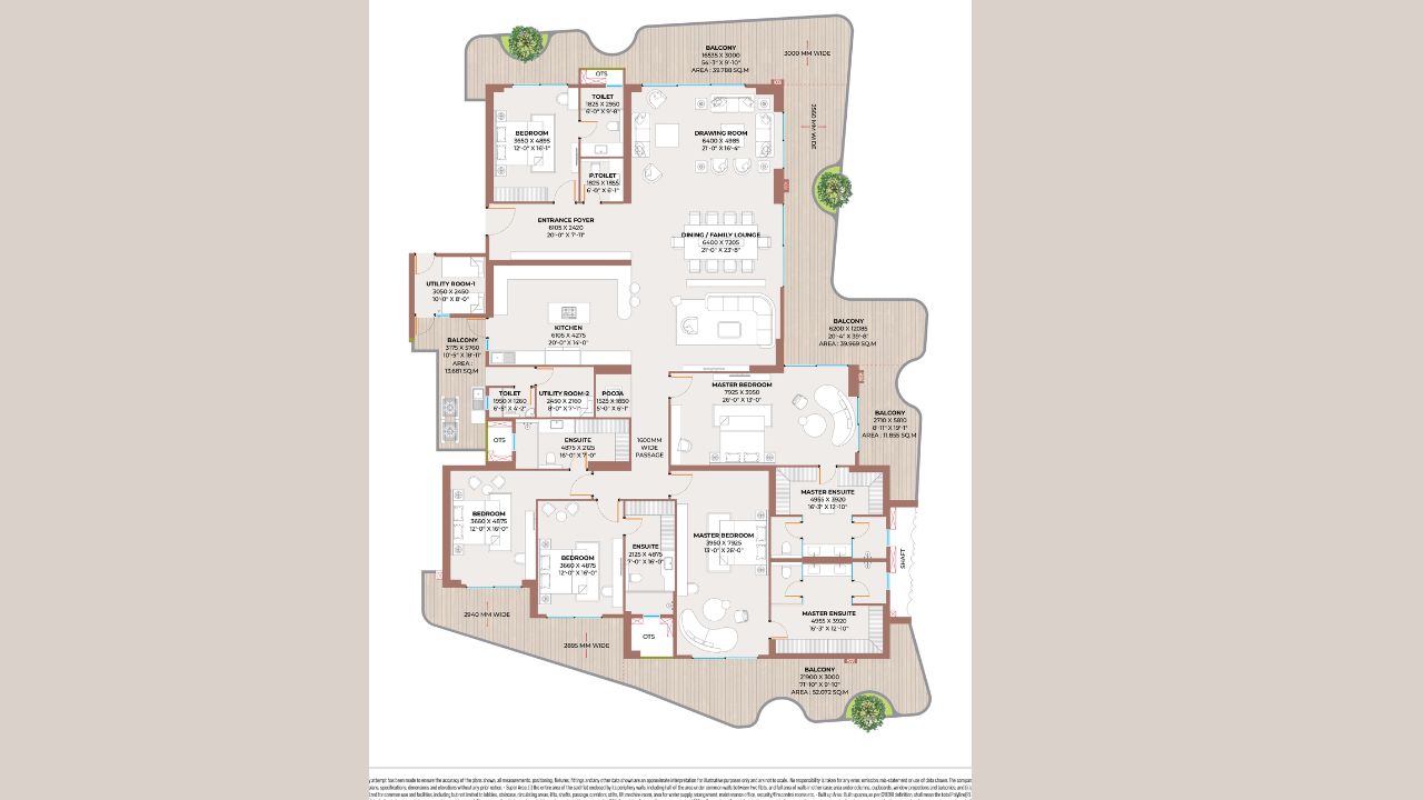 Clove County Sector 151 Noida Floor Plan 4 BHK