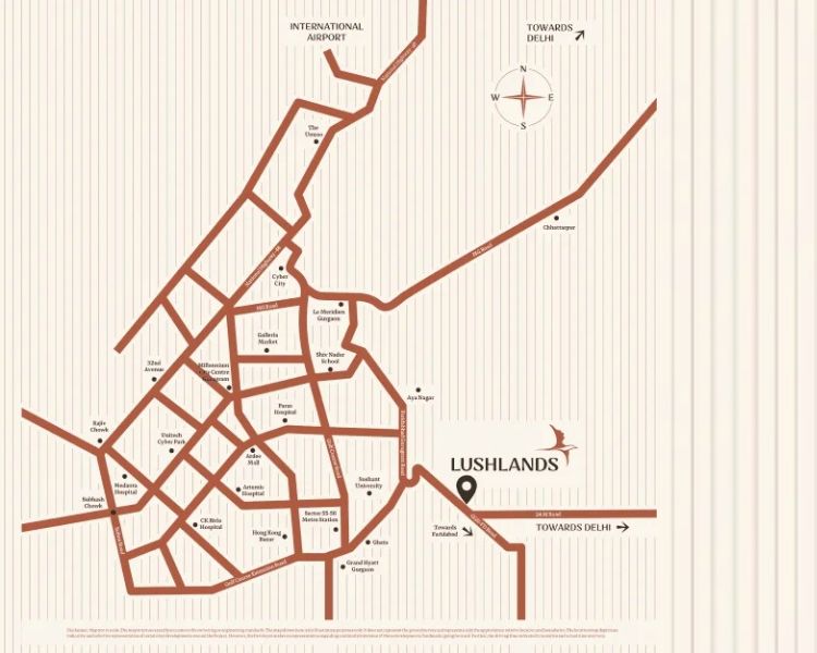 Adani Lushlands Location Map