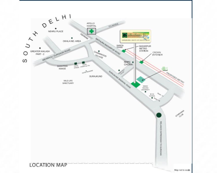 Omaxe The Forest Spa Location Map