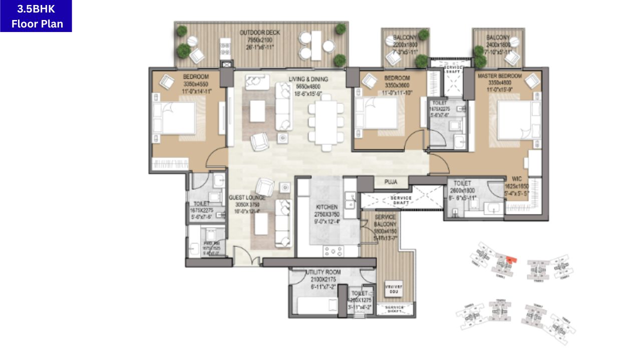 Signature Global City 92 3.5BHK Floor Plan
