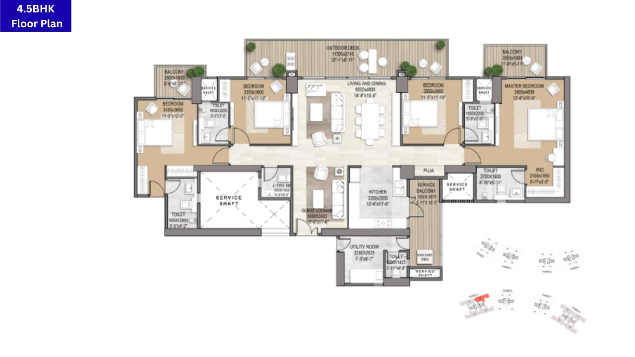 Signature Global City 92 4.5BHK Floor Plan