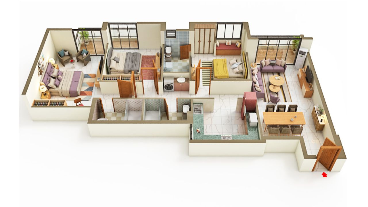 Shubhashish Marina Jagatpura Jaipur Floor Plan 3 BHK 