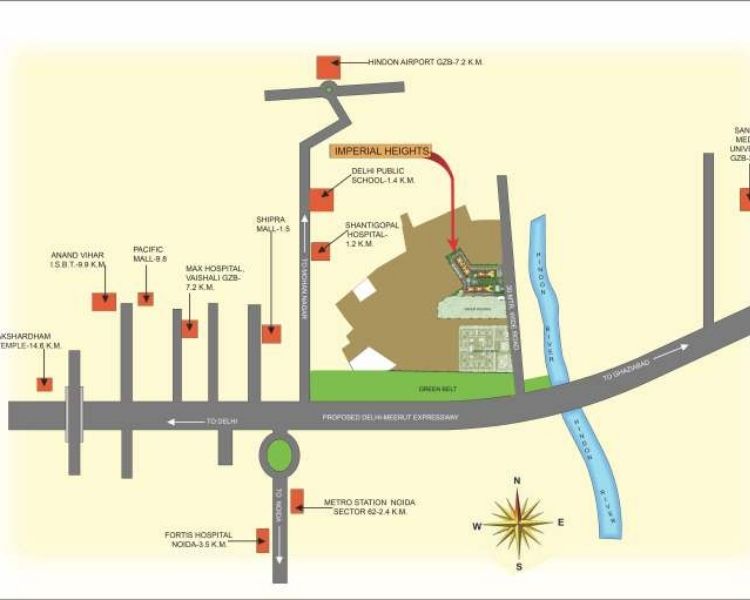 Imperial Heights Location Map