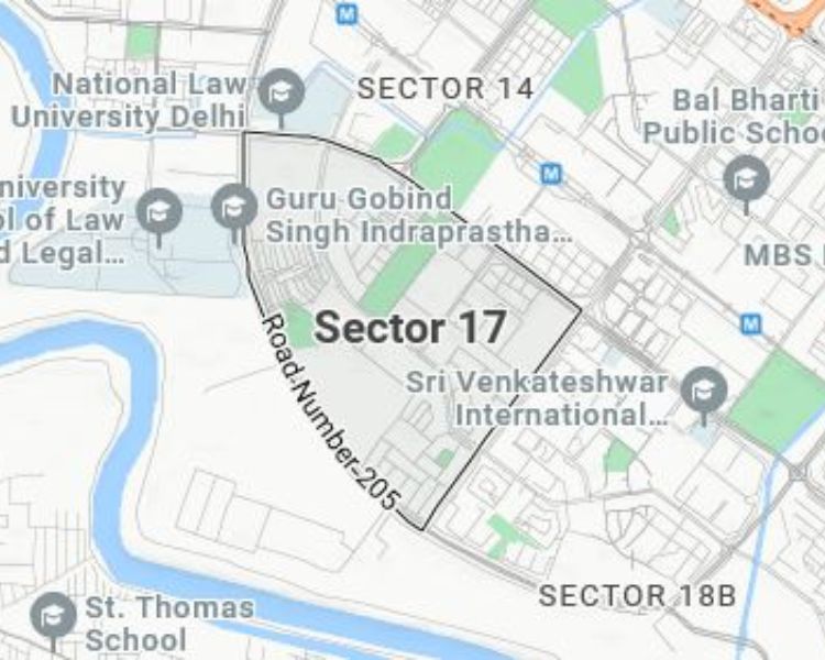 Spine Luxurious Homes Sector 17 Dwarka Delhi Location Map