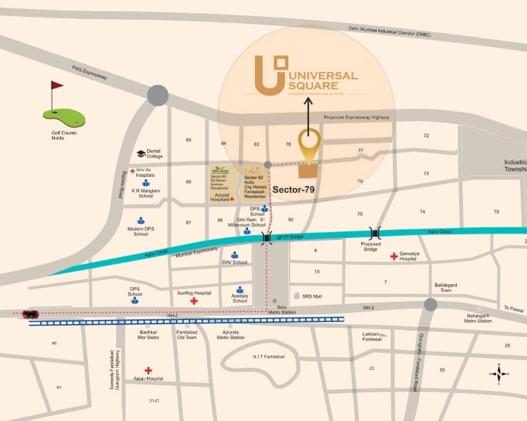 Auric Universal Square Location Map