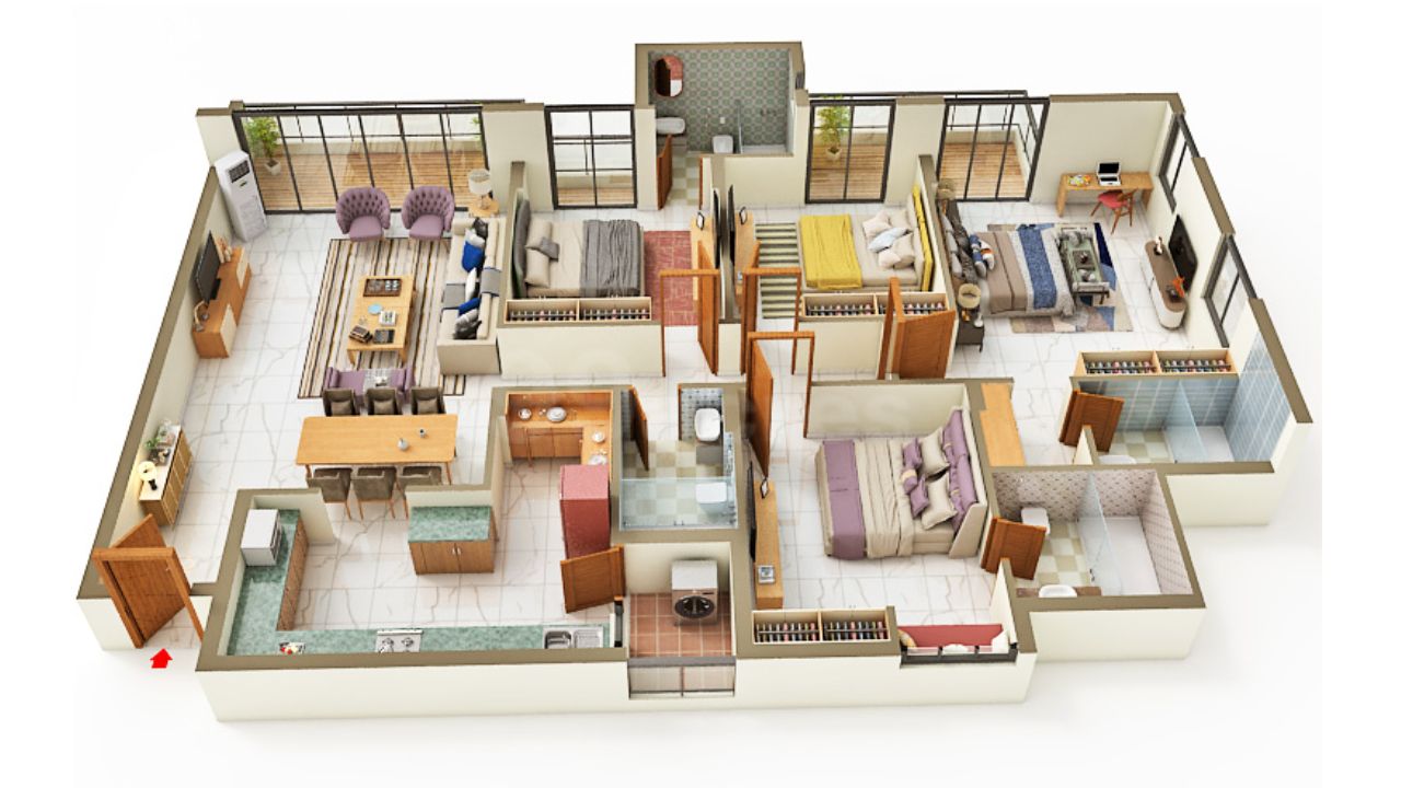 Shubhashish Marina Jagatpura Jaipur  Floor Plan 4 BHK