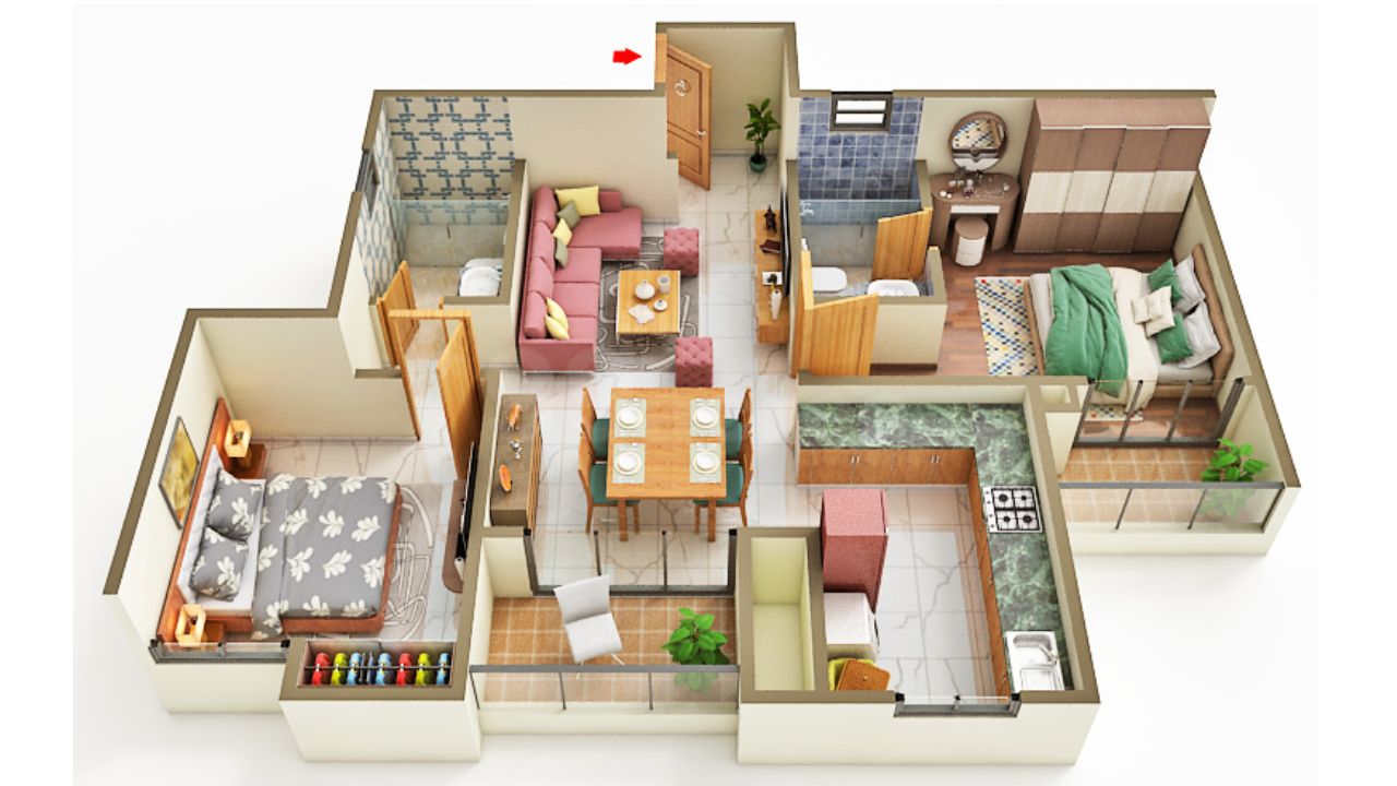 Nambiar District 25 Sarjapur Road Bangalore Floor Plan 2 BHK