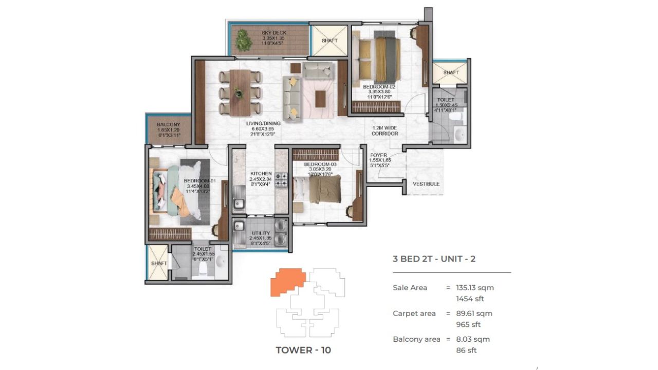 Nambiar District 25 Sarjapur Road Bangalore Floor Plan 3BHK