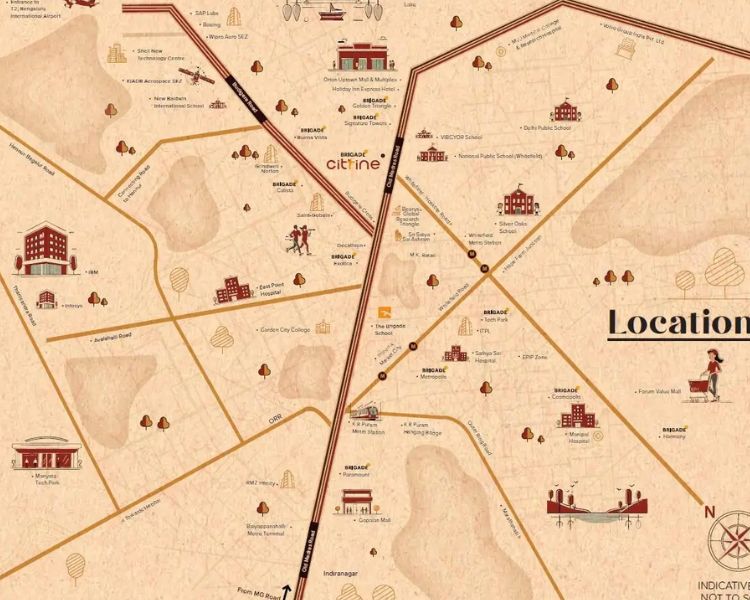 Brigade Citrine Budigere Cross Old Madras Road Bangalore Location Map