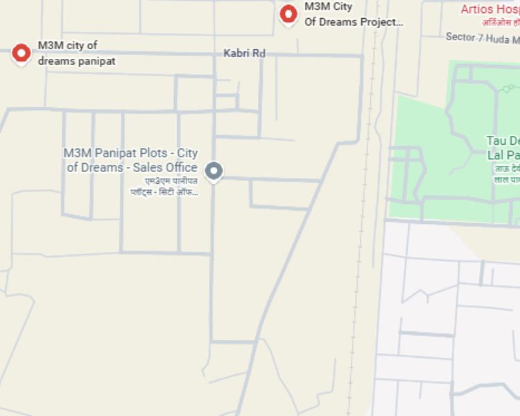 M3M City of Dreams Kabri Panipat Location Map 