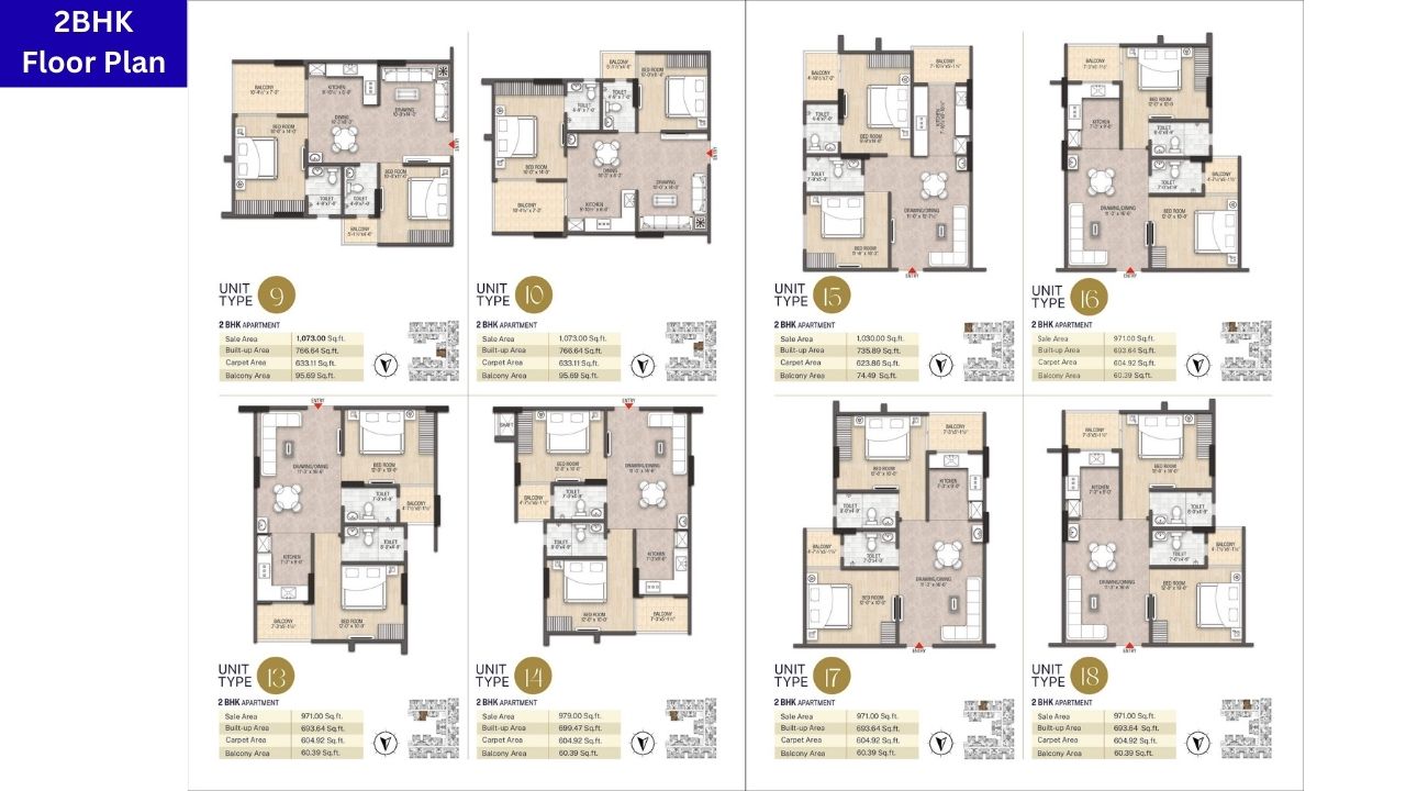 Felecia Jaipur 2BHK Floor Plan