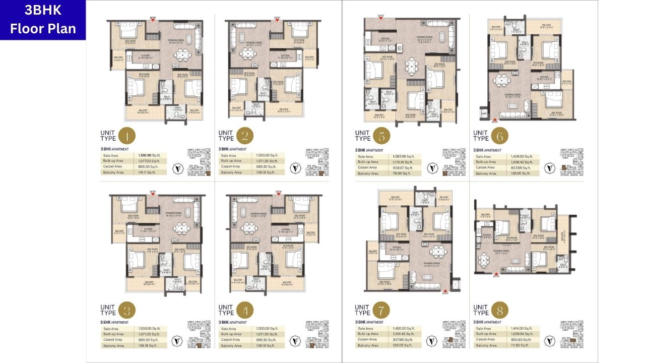 Felecia Jaipur 3BHK Floor Plan
