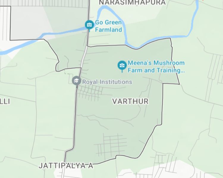 RRL Palm Altezze Varthur Bangalore Location Map 