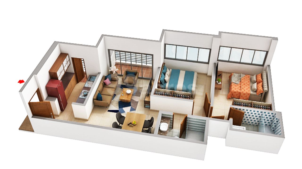 Sunteck Sky Park Mira Road Mira Bhayandar Mumbai Floor Plan 3 BHK