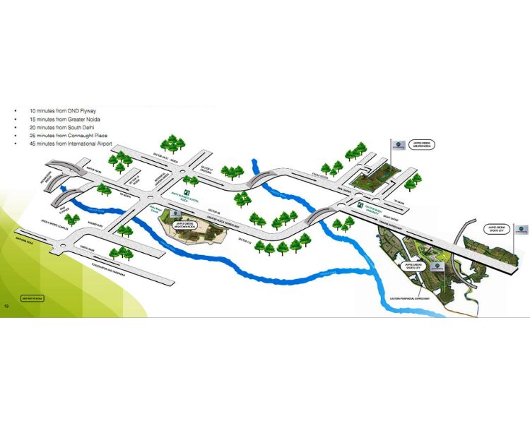 Jaypee Greens Knight Court Location Map