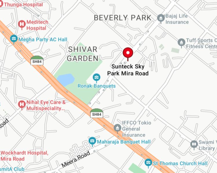 Sunteck Sky Park Mira Road Mira Bhayandar Mumbai Location Map 
