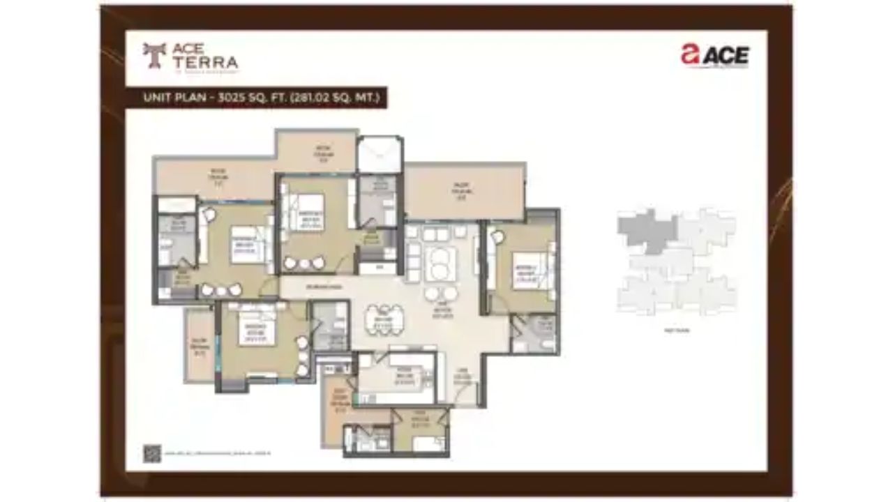 Ace Terra Floor Plan 4BHK