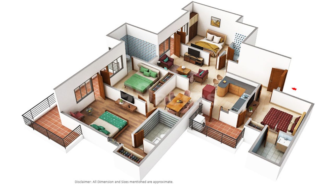 Vrinda Heritage Skyward Sector 1 Greater Noida West Floor Plan 4 BHK 