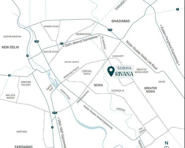 Sobha Rivana Sector 1 Greater Noida Location Map 