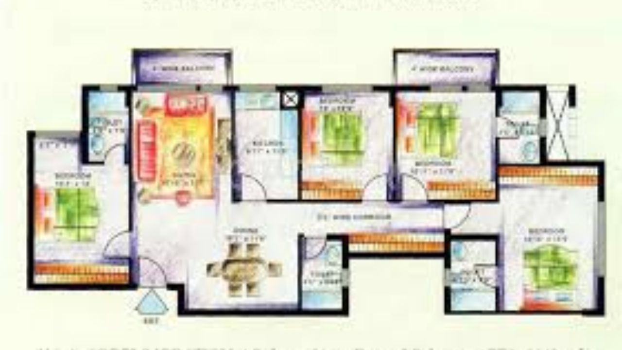 DLF The Icon Floor Plan 4BHK