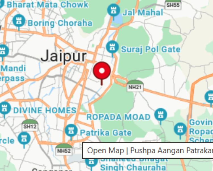 Pushpa Aangan Patrakar Colony Jaipur  Location Map