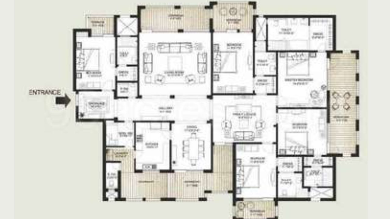 Emaar The Palm Springs Sector 54 Gurgaon Floor Plan 5BHK