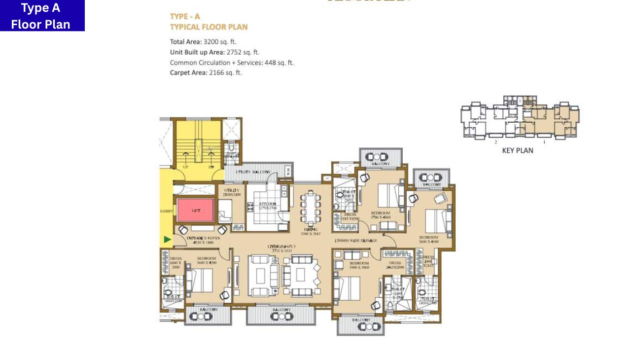 ATS Pristine Type A Floor Plan