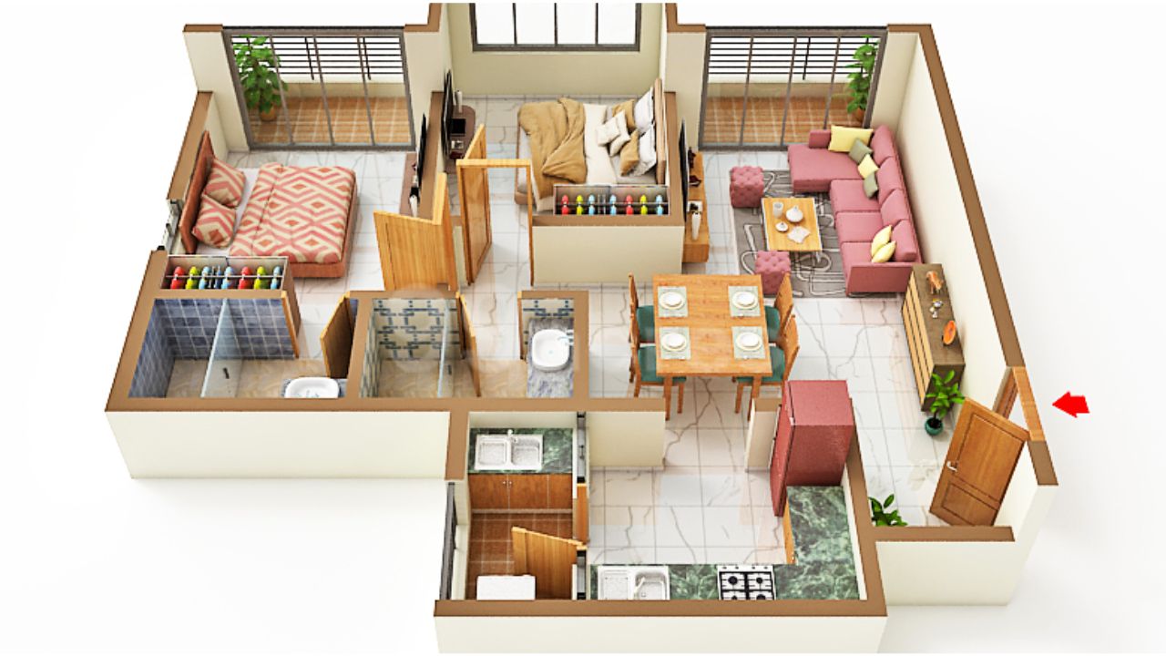 Godrej Woods Thanisandra Bangalore Floor Plan 2 BHK 