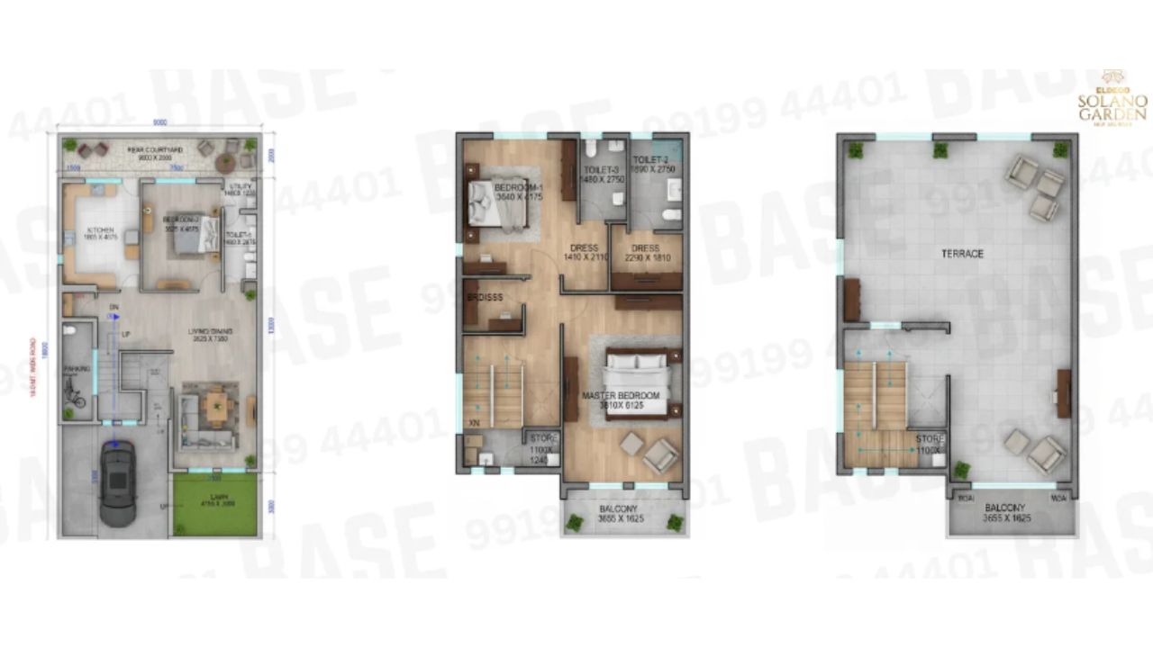 Eldeco Solano Gardens New Jail Road Lucknow Floor Plan 2 BHK