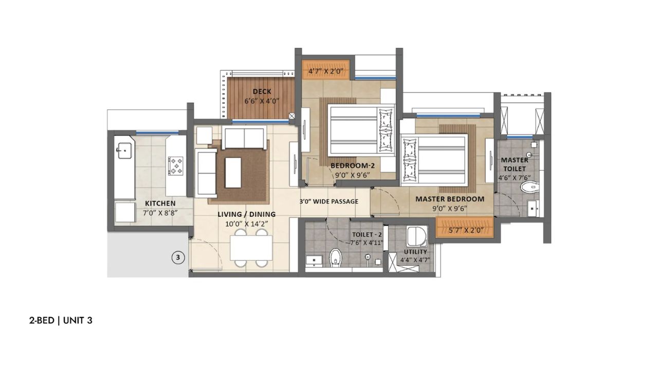 Lodha Casa Premier Floor Plan 2BHK