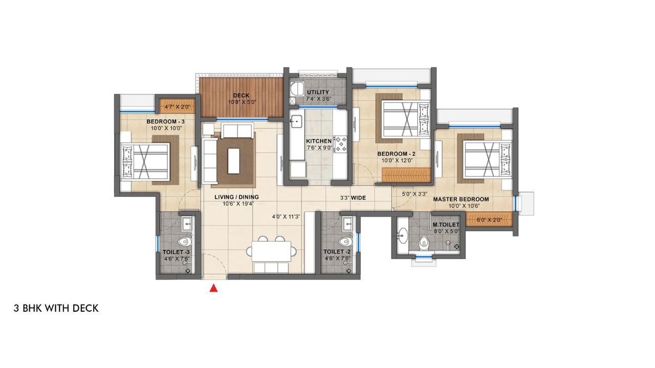 Lodha Casa Premier Floor Plan 3BHK