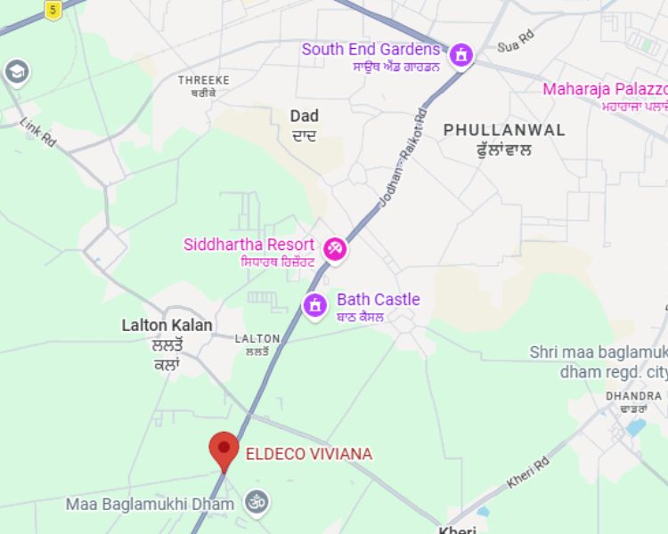 Eldeco Viviana Lalton Kalan Ludhiana Location Map 