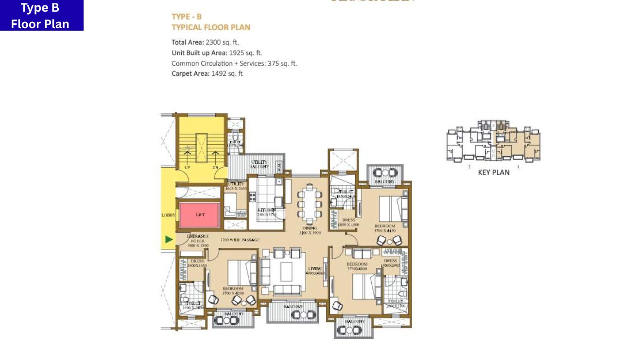 ATS Pristine Sector 150 Type B Floor Plan