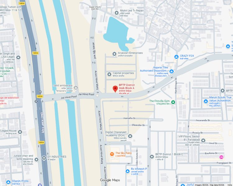 BPTP District Walk Faridabad Location Map