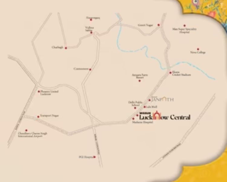 Migsun Lucknow Central Amar Shaheed Path Lucknow Location Map