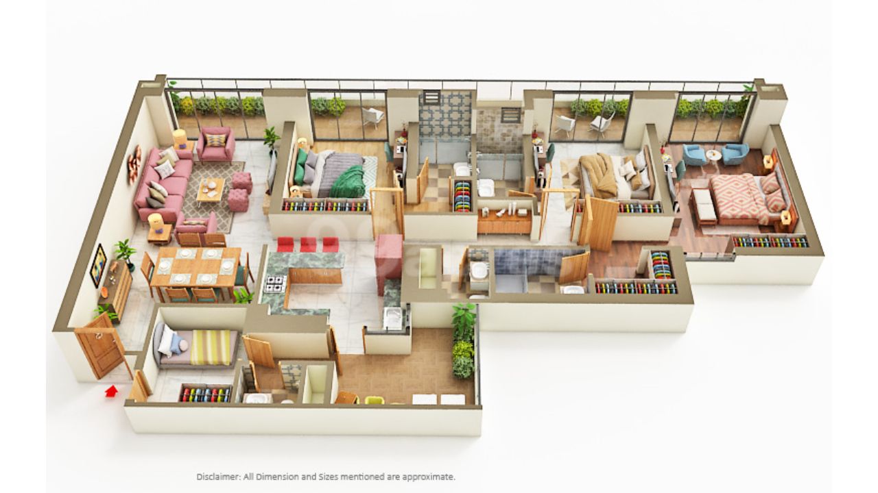 Godrej Astra Sector 54 Gurgaon Floor Plan 3 BHK