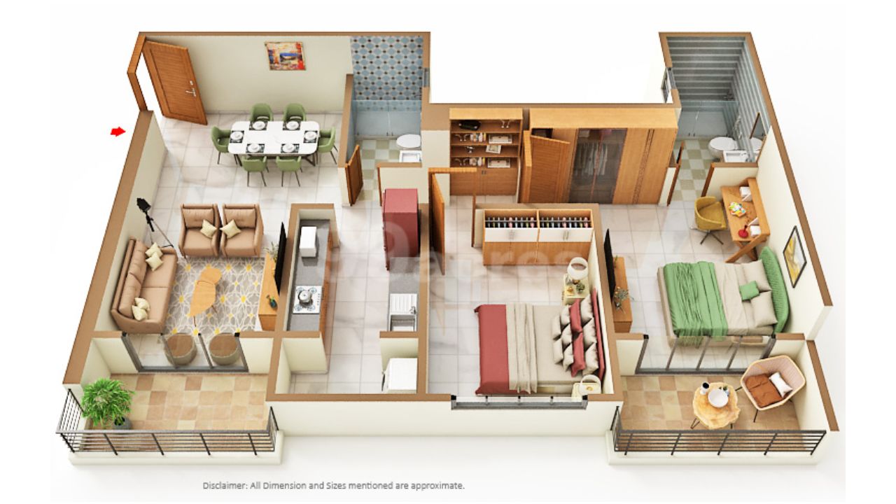 Winsome Icon Gola Road Patna Floor Plan 2 BHK 