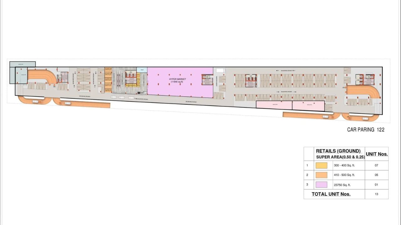 M3M The Line Lower Ground Floor Plan
