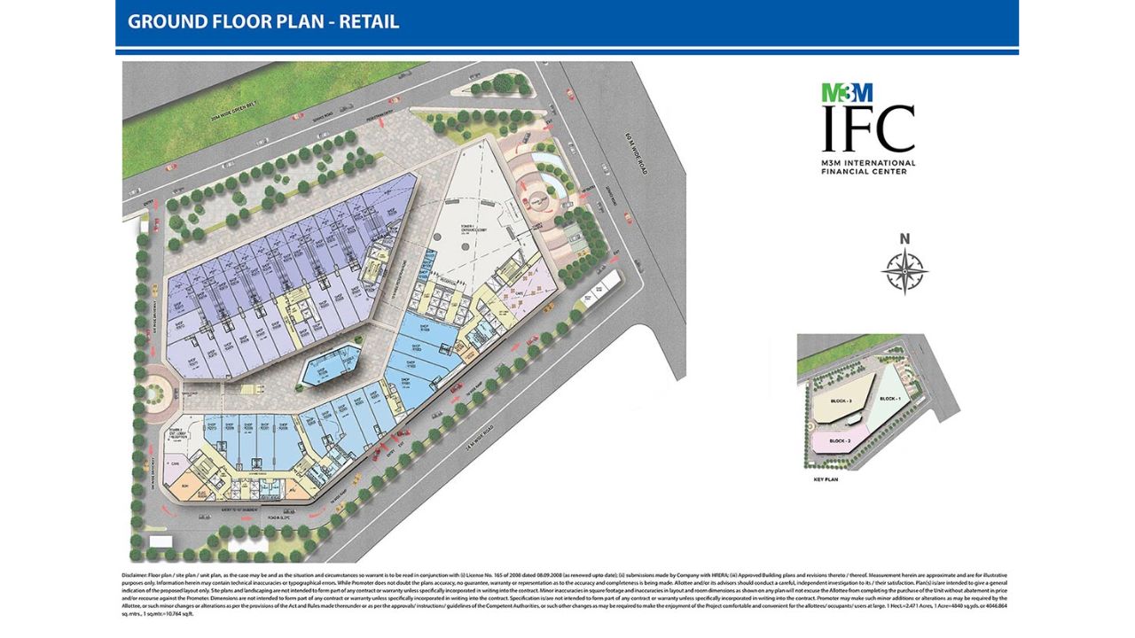 M3M IFC Sector 66 Gurgaon Floor Plan Ground Floor 
