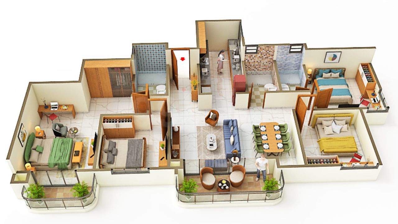 Bricks and Milestones Solcrest Hennur Road Bangalore Floor Plan 4 BHK