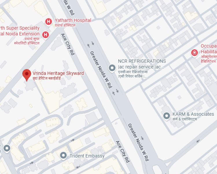 Vrinda Heritage Skyward Sector 1 Greater Noida West Location Map 