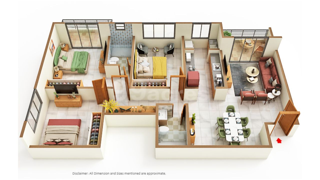 Winsome Icon Gola Road Patna Floor Plan 3 BHK