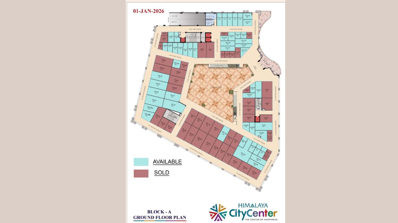 Himalaya City Center Floor Plan block 1 Ground Floor